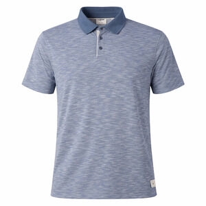 Linksoul Cotton Polo Men's Large Heather Blue Golf Soft Stretch Lightweigt